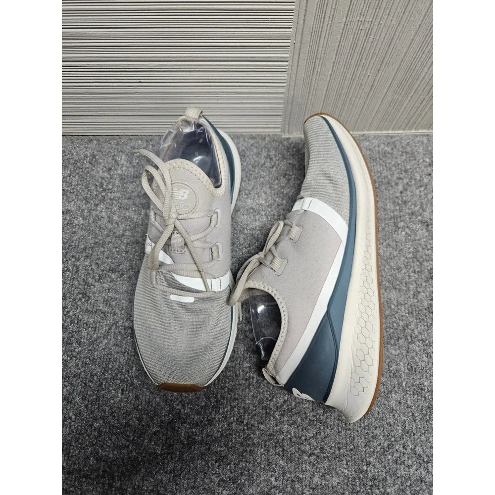 New Balance Fresh Foam Lazr V1 Men Athletic Shoe 9D Gray Knit‎ Lace Up Sneaker